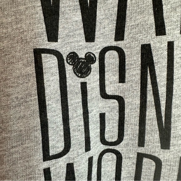 Disney Parks Sweatshirt Walt Disney World Resort Women M Gray Mickey Mouse Ears - Picture 4 of 9
